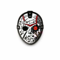 Image 1 of Slasher Mask Enamel Pin – Horror Movie Collector Pin