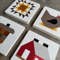 Image 4 of BARN  - Fall Season - 11" Wood Barn Quilt