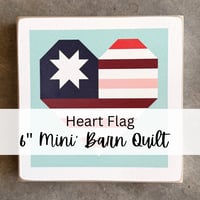 Image 1 of 6" Mini - HEART FLAG - Summer Season