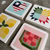 Image 4 of BEAR PAW  - Summer Season - 11" Wood Barn Quilt