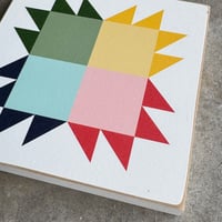 Image 2 of BEAR PAW  - Summer Season - 11" Wood Barn Quilt