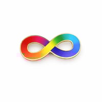 Image 1 of Neurodivergent Infinity Enamel Pin – Autism Acceptance Symbol