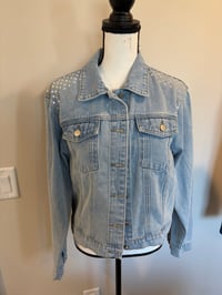 Image 1 of BLING BLUE JEAN JACKET