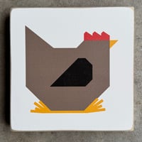 Image 2 of CHICKEN  - Fall Season - 11" Wood Barn Quilt
