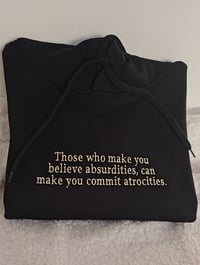 Image 1 of Voltaire quote hoodie