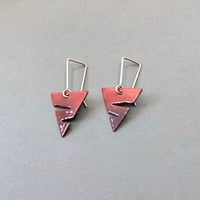 Image 2 of Triangle Sunset Earrings - END OF LINE