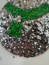 Image 3 of BLING SNOWMAN ON CANVAS