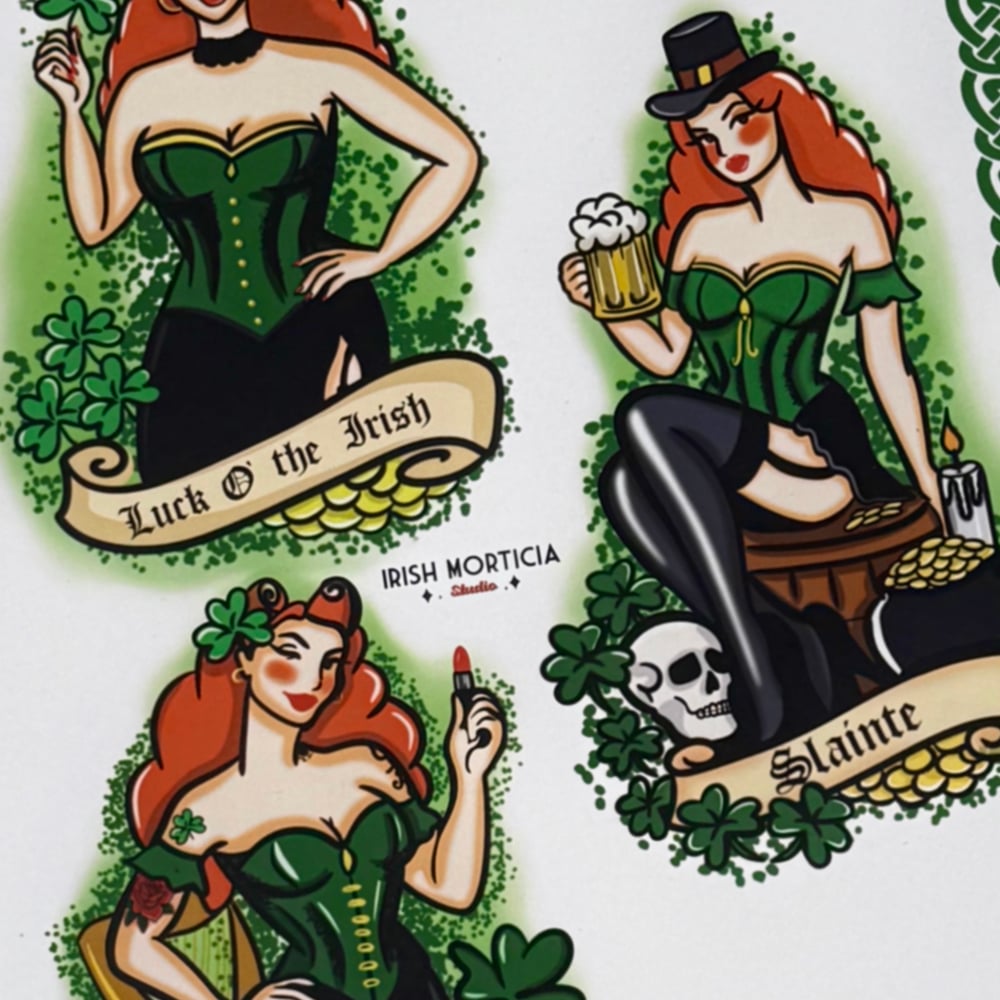 Image of Lucky Ladies A3 print 