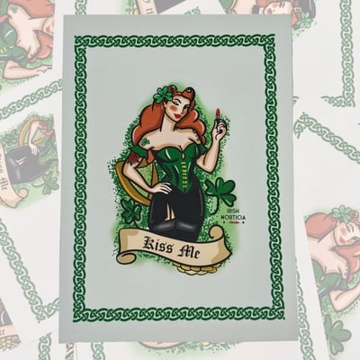 Image of Fiadh - Kiss Me pinup A4 print 