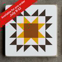Image 1 of PRAIRIE STAR - Fall Season - 11" Wood Barn Quilt