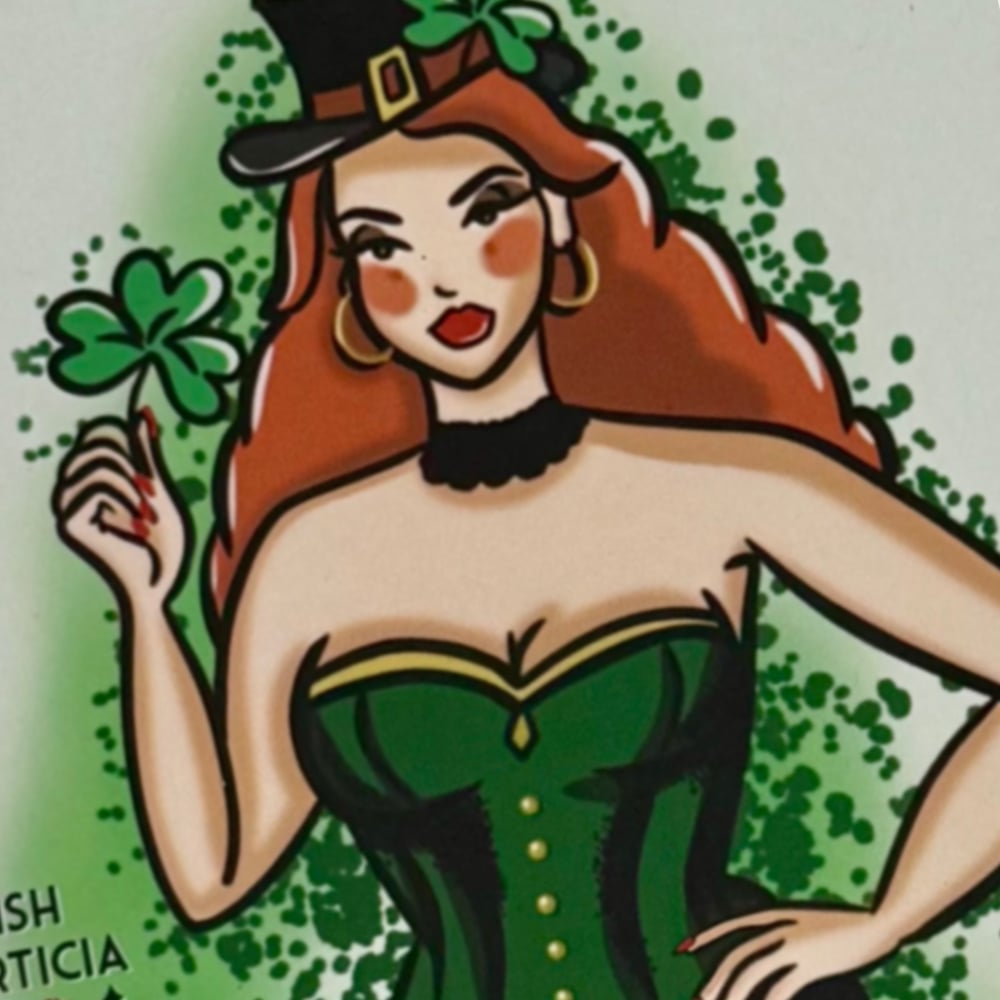 Image of Órlaith Irish pinup A4 print 