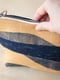 Image of Hand-printed Pouchbag Yellow & Navi Blue I 