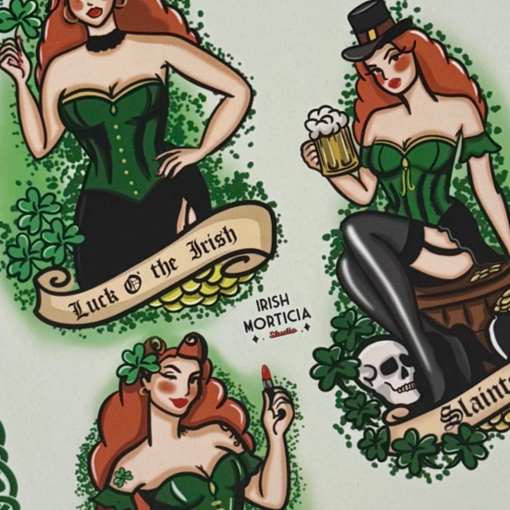 Image of Lucky Ladies A4 print 