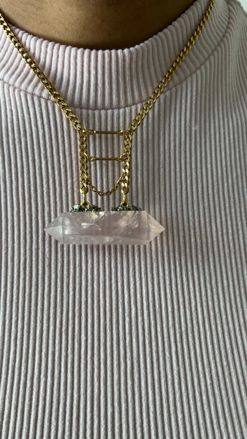 Image of NANTU • Rose Quartz Drop Necklace