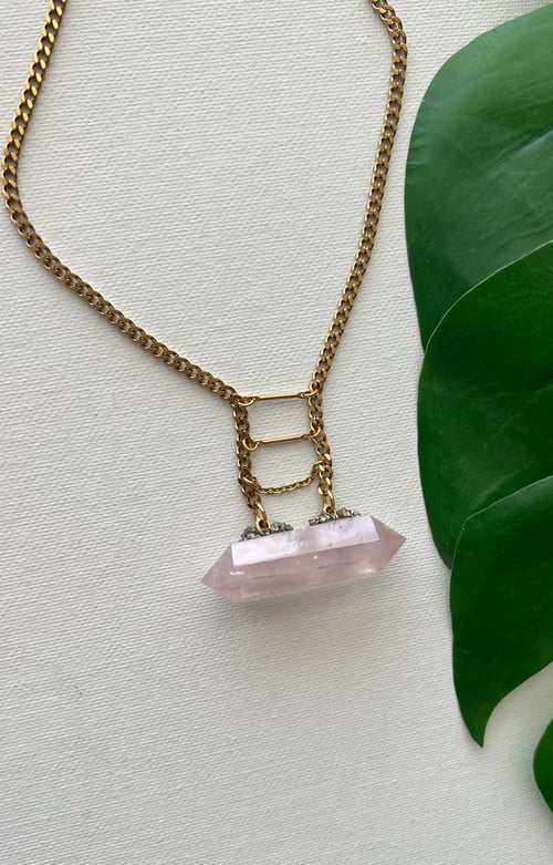 Image of NANTU • Rose Quartz Drop Necklace