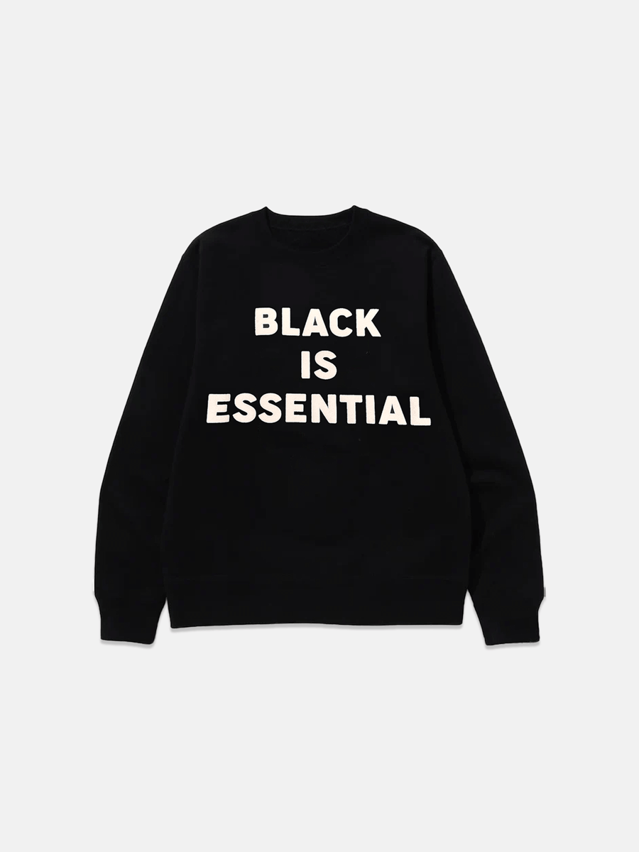 Image of GIRLS ARE DRUGS® "BLACK IS ESSENTIAL" SWEATSHIRT