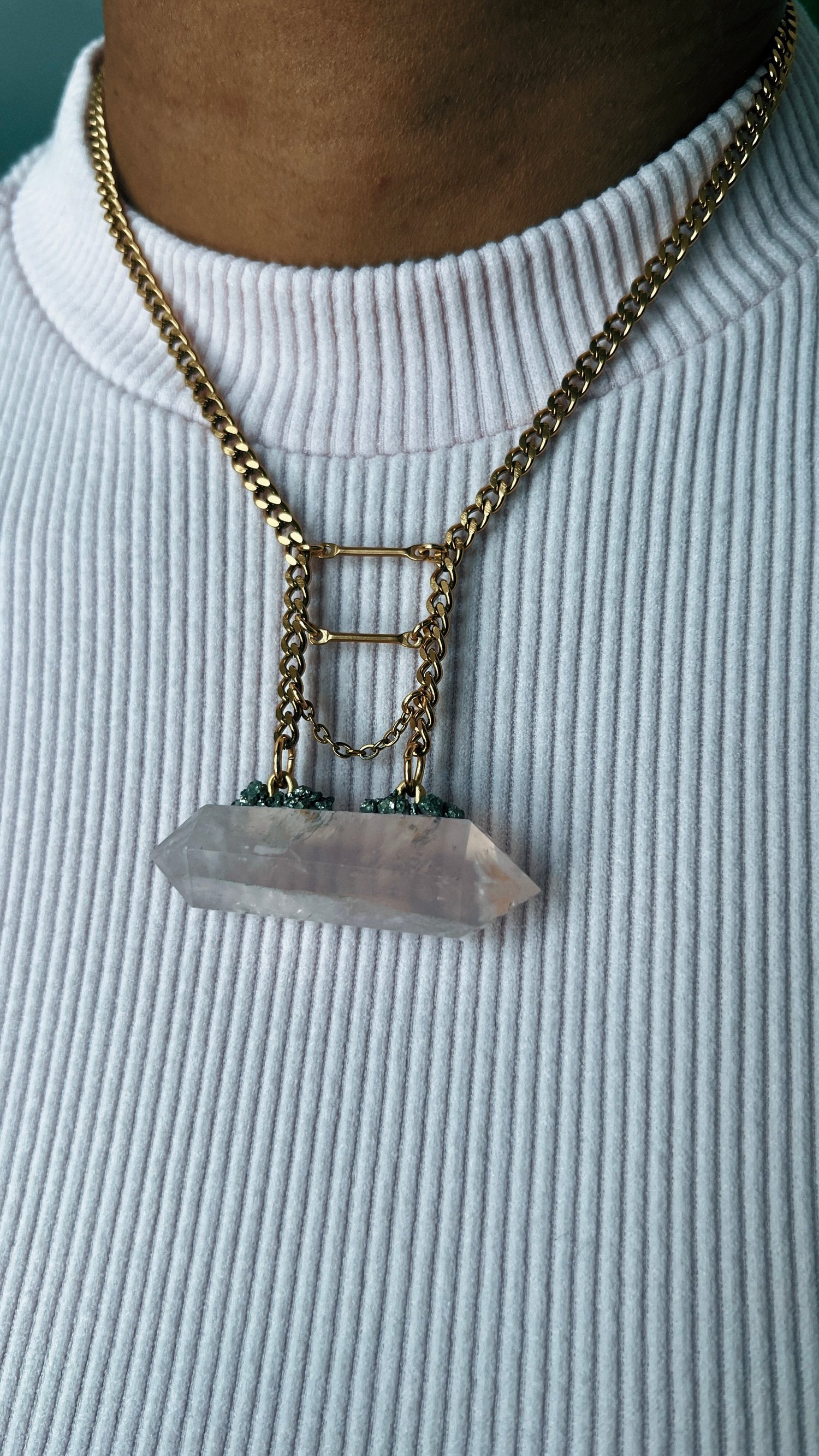 Image of NANTU • Rose Quartz Drop Necklace
