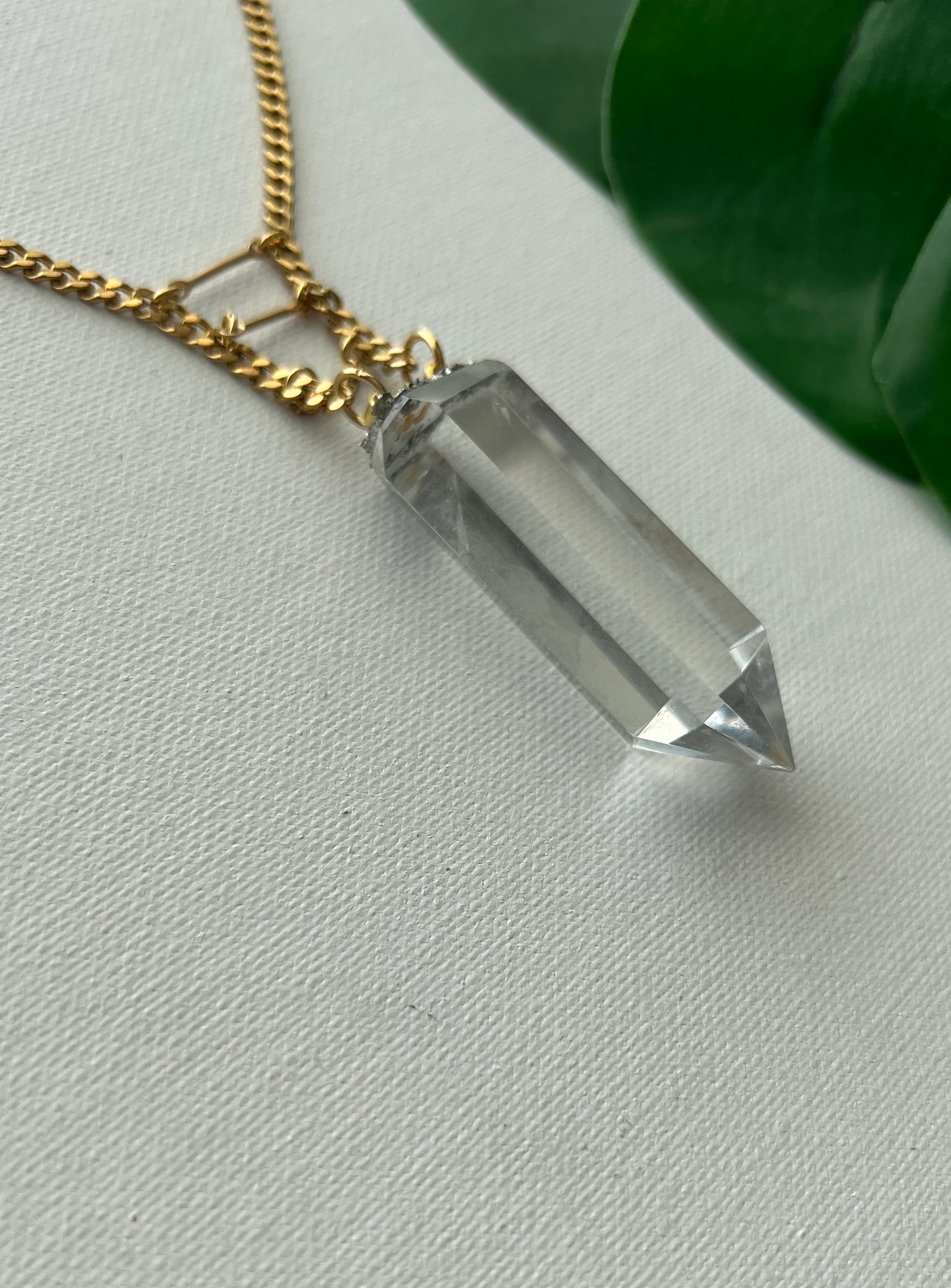Image of MANTU • Clear Quartz Drop Necklace