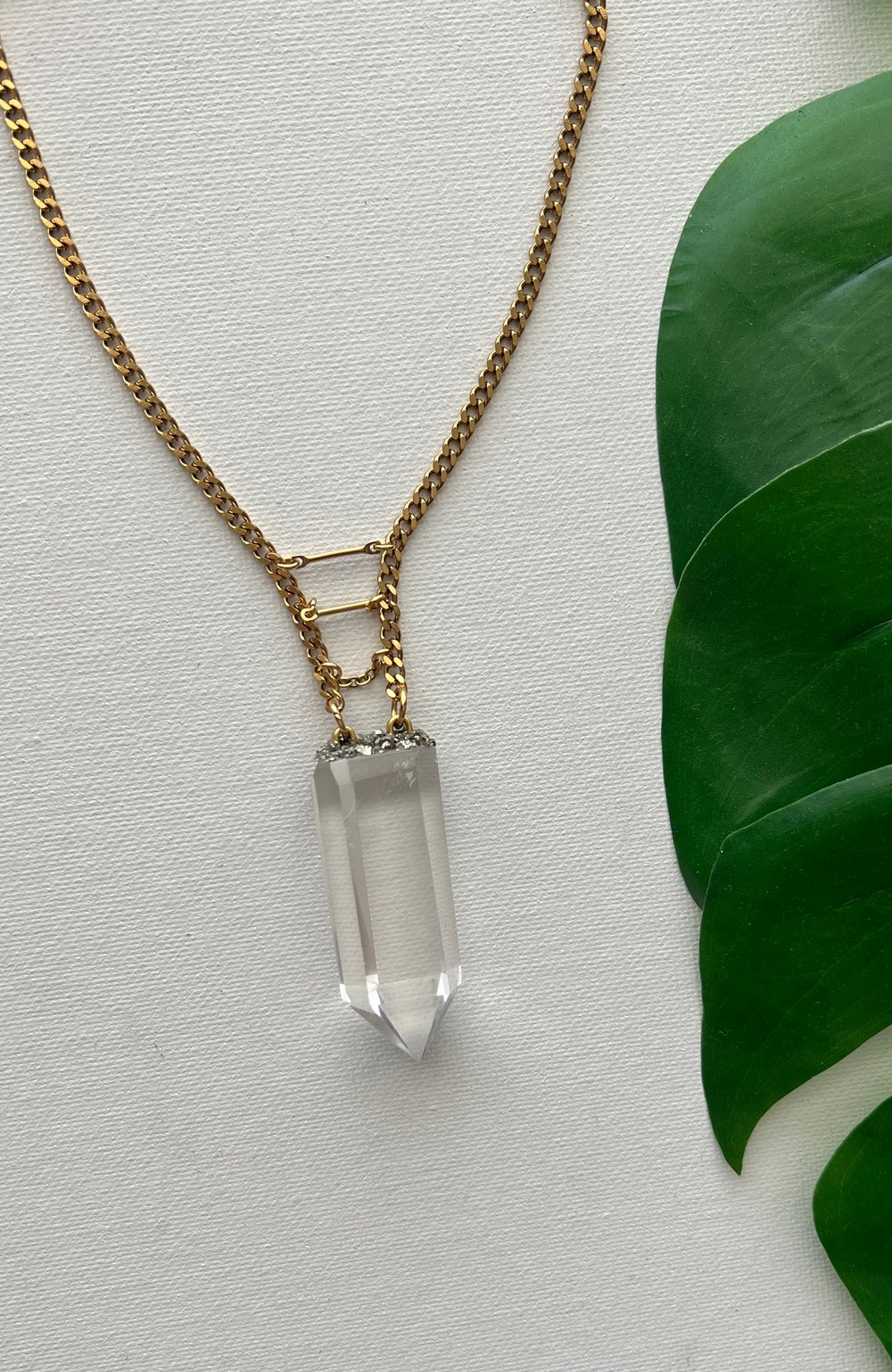 Image of MANTU • Clear Quartz Drop Necklace
