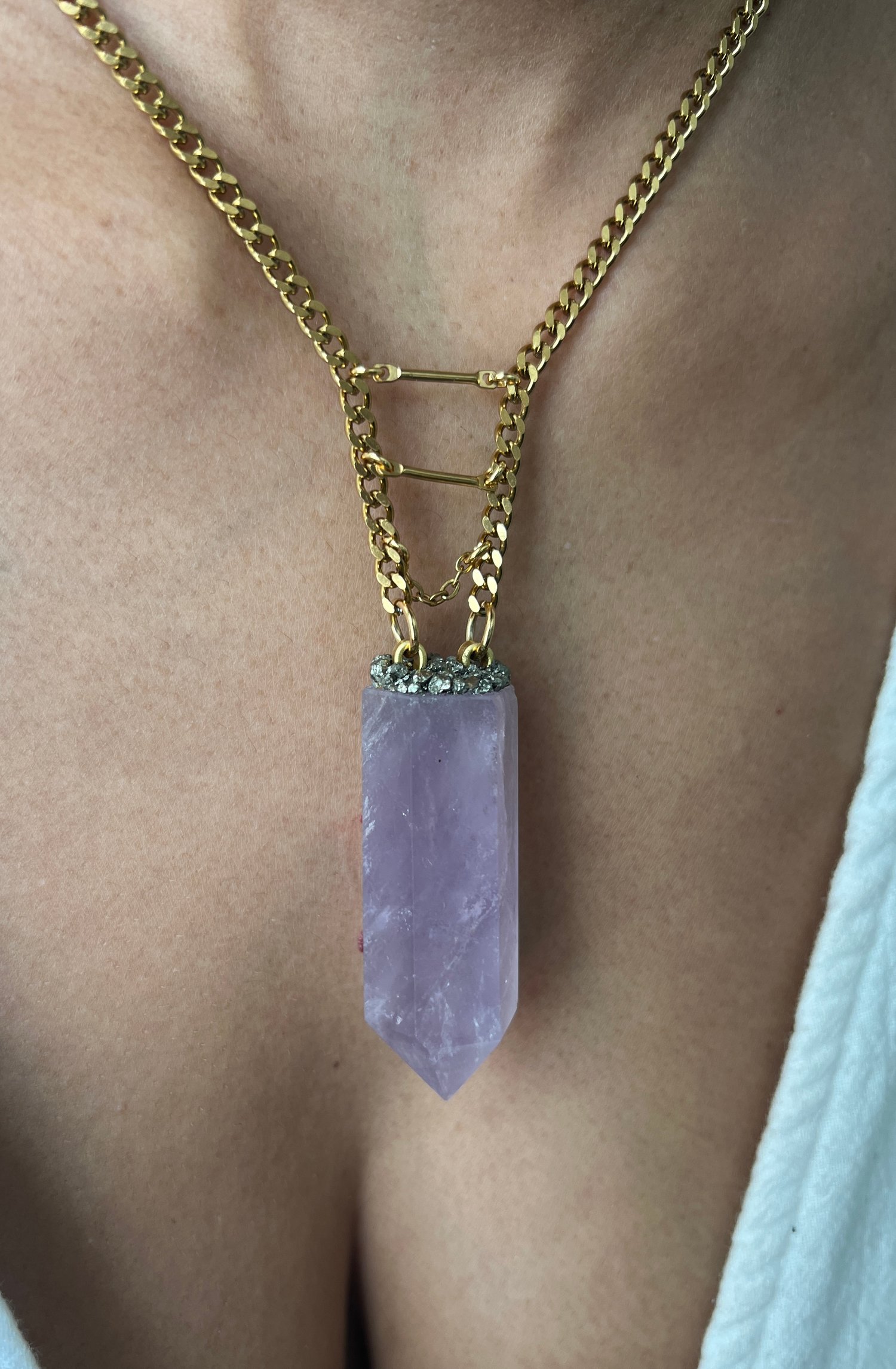 Image of SANTU • Ameythyst Drop Necklace