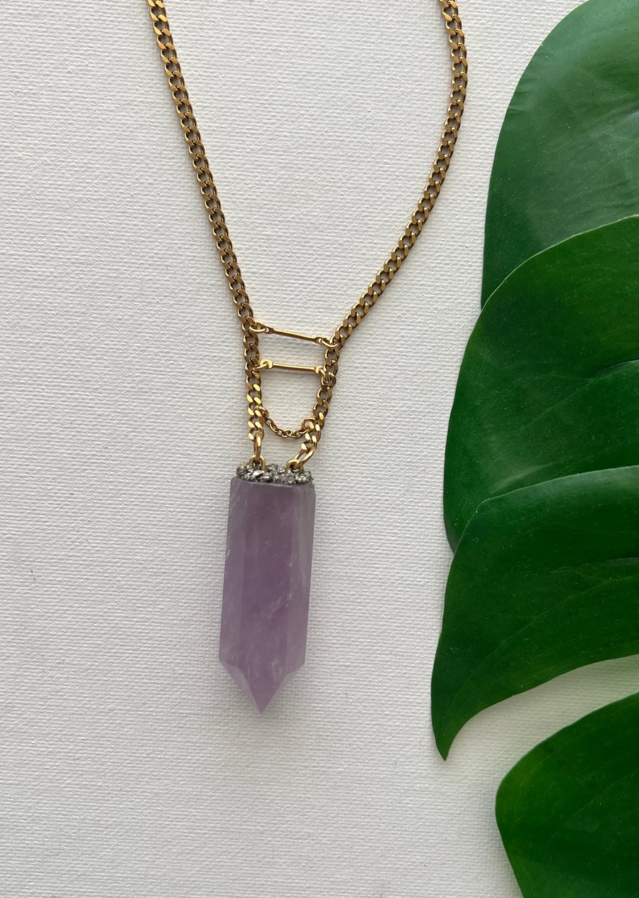 Image of SANTU • Ameythyst Drop Necklace