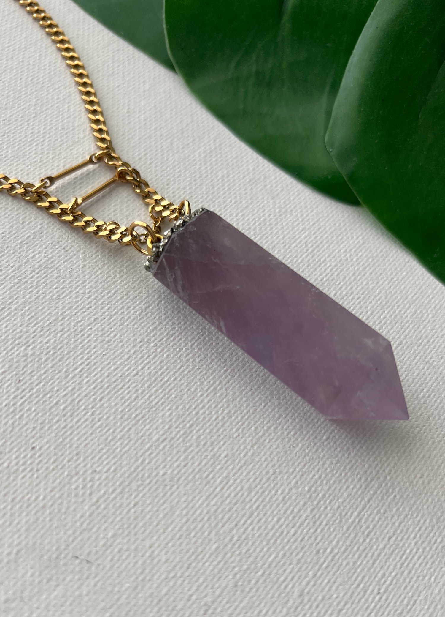 Image of SANTU • Ameythyst Drop Necklace