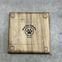 Image 3 of Hardwood Coaster Set Leaf