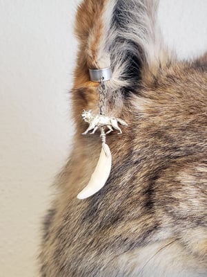 Image of Coyote Tooth and Charm Ear Cuff