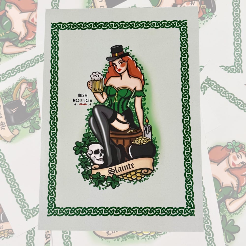 Image of Róisín - Slainte pinup A4 print 