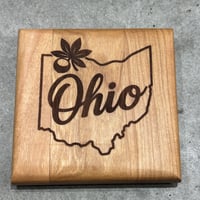Image 3 of Hardwood Coaster Set - Ohio