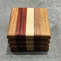Image 2 of Hardwood Coaster Set 07