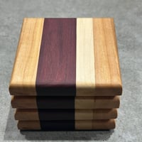 Image 2 of Hardwood Coaster Set 05