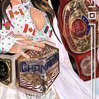 Image 4 of President of the Secret Hervice | Chelsea Green WWE Painting