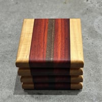 Image 2 of Hardwood Coaster Set 04