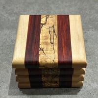 Image 2 of Hardwood Coaster Set 01