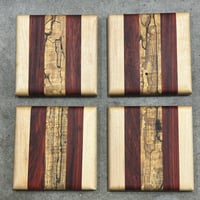 Image 1 of Hardwood Coaster Set 01