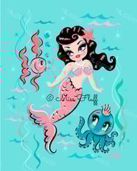 Image 1 of Babydoll Raven Mermaid Full Size Diamond Painting by Miss Fluff