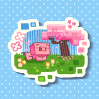 Image 1 of MINECRAFT PIG Sticker [PREORDER]