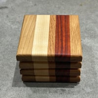 Image 2 of Hardwood Coaster Set 02