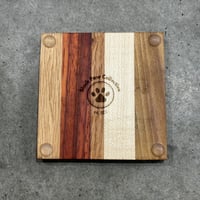 Image 4 of Hardwood Coaster Set 02