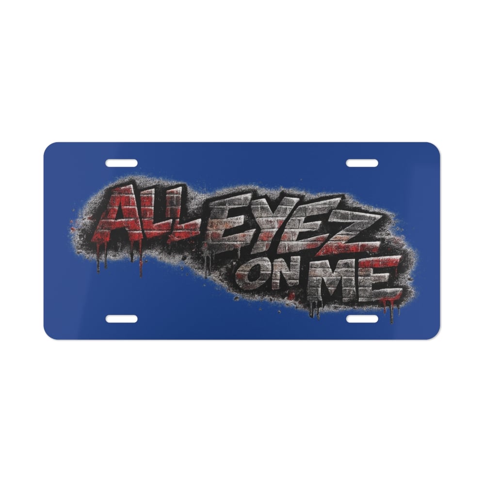 Image of Vanity Plate - "All Eyez On Me" Graffiti License Plate