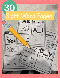 Image 4 of Interactive Personalized Sight Word Learning Binder Ages 3-5 (with QR codes))