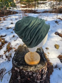 Linen Beanie - L-XXL- Forest Green 