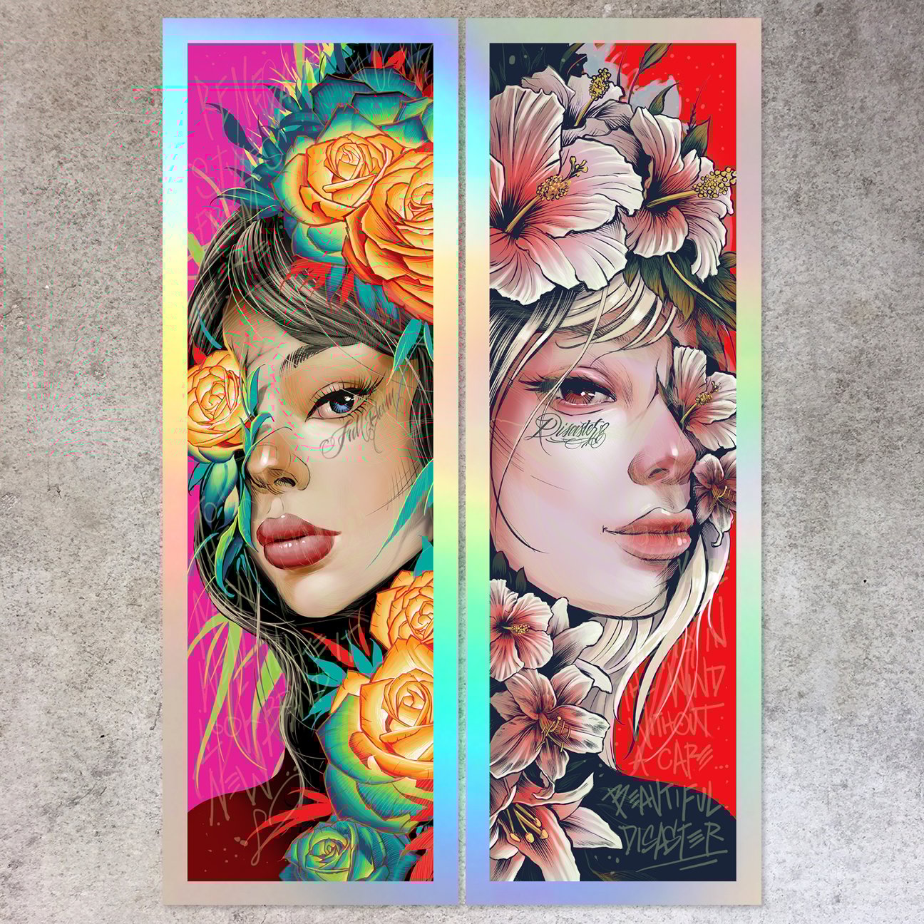 F4D Studios — Full Bloom & Beautiful Disaster Foil Prints