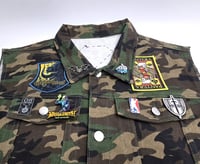 Image 3 of Custom One of a Kind "OzzFest" Camo Battle Vest Size Men's L