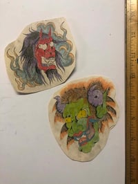 Image 1 of 1970’s Spaulding & Roger’s hand colored pork chop flash demons 