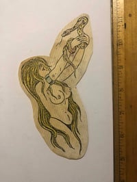 Image 1 of 1970’s Spaulding & Roger’s original hand colored production pork chop flash Snake woman 