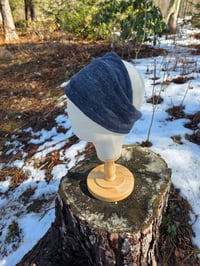 Image 1 of Linen Stretchy Loop Wrap in Heathered Navy