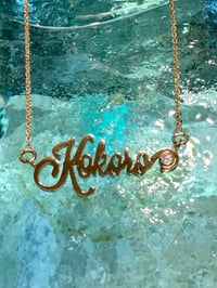 Image 2 of 14k solid gold Custom Order Name Necklace