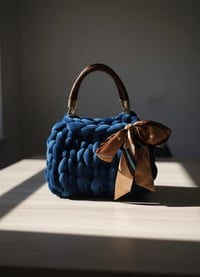 Image 1 of Small Hand-Knitted Handbag (made to order)